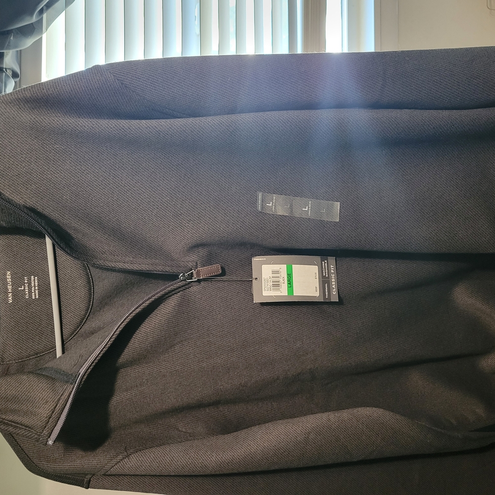 H&M Black Lightweight Shirt Jacket with Zipper and Collar